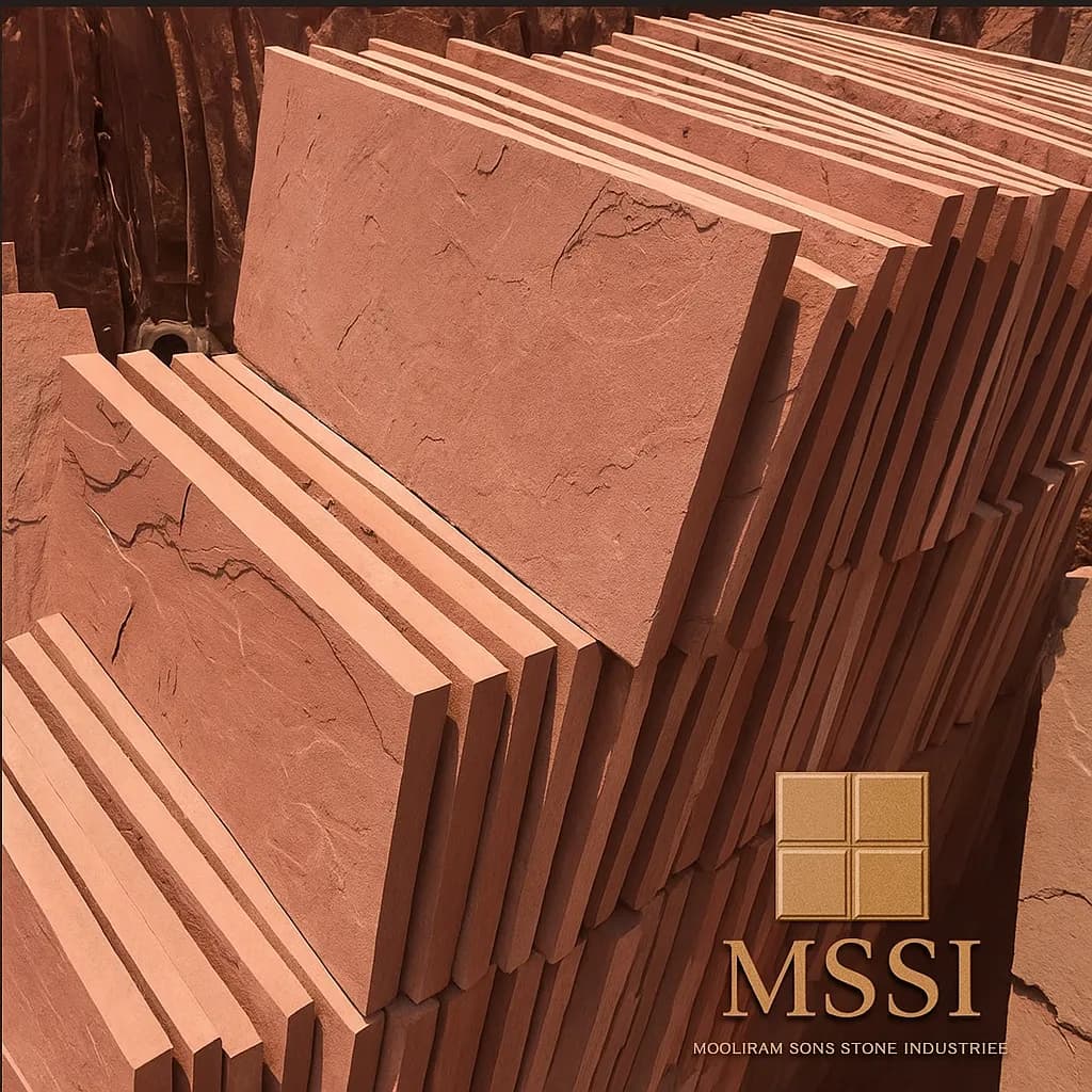 Red Natural Sandstone Paving Slabs thumbnail 2