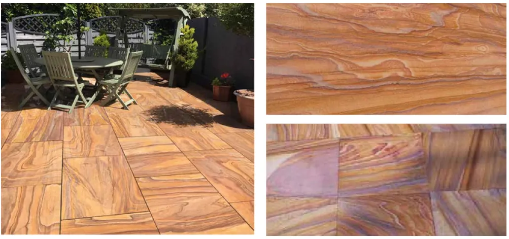 Rainbow Multicolour Sandstone Paving Slabs